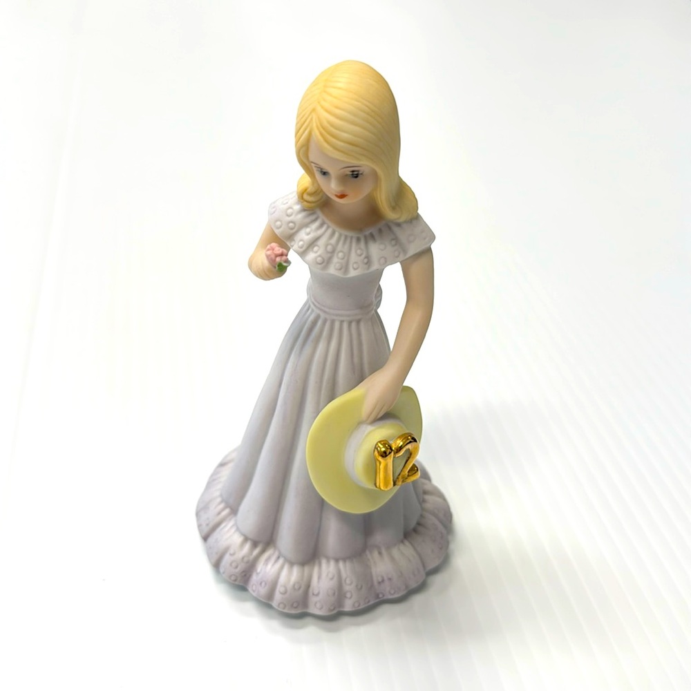 Enesco Growing Up Girls Blonde Age 12 Birthday Girl Figurine
